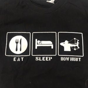 Eat Sleep Bow Hunt black tee